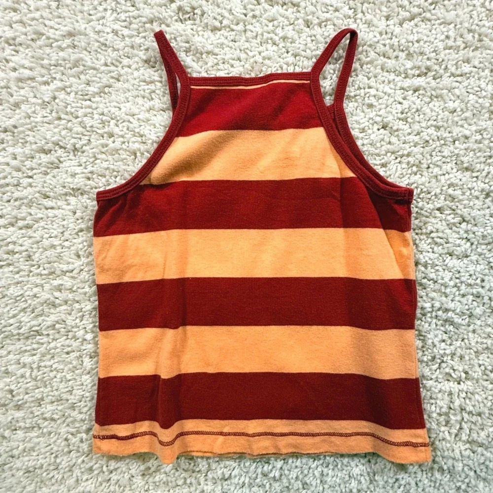 Y2K Vintage 2003 Old Navy Striped Spaghetti Strap Tank Top 7 Summer Nostalgic
